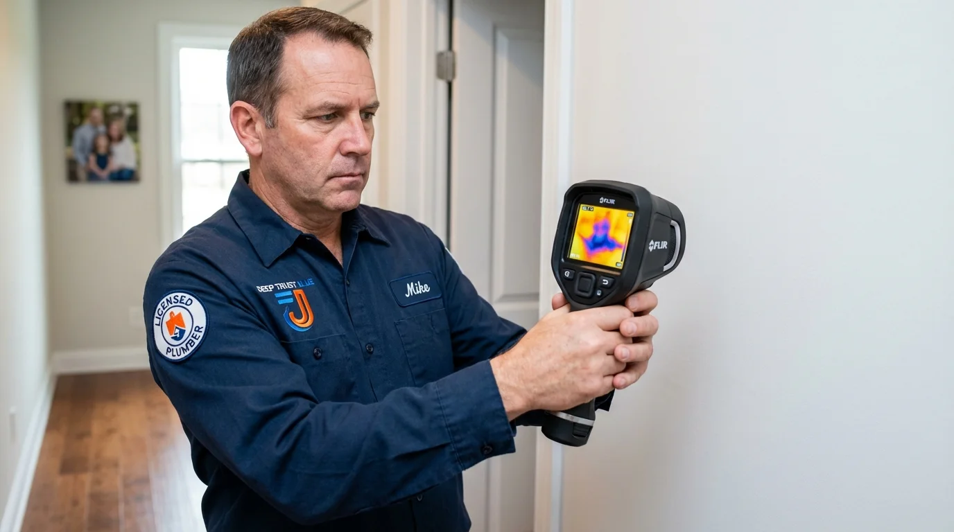 Thermal imaging leak detection by Johns Plumbing LLC in Vassalboro